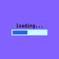 cartoon color progress loading bar sign ui button vector image