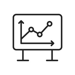 data analysis web icons in line style graphs vector image