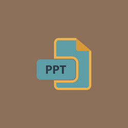 Ppt extension text file type icon vector