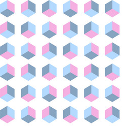 seamless cube pattern gradient pop art vector image