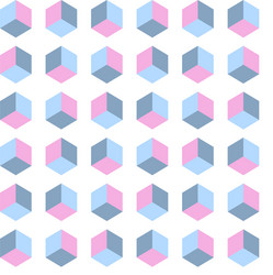 Seamless cube pattern gradient pop art vector