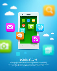Smartphone with App Icons vector image
