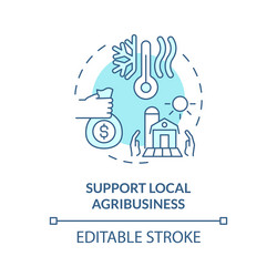 Support local agribusiness icon heatflation vector