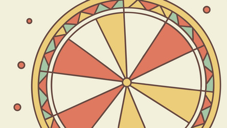 abstract circular pattern wheel colorful design vector image