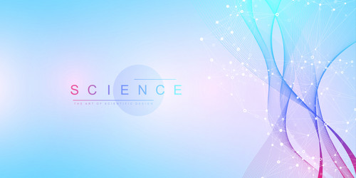 abstract structure molecules or atom for science vector image