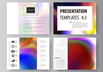 set of business templates for presentation slides vector image