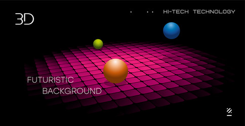 abstract background with 3d objects effect vector image