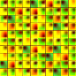 Glossy colorful mosaic square cells grid vector