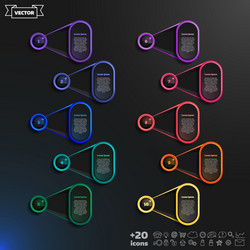 Infographic design list with colorful circles vector