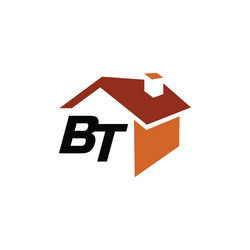 bt logo house property home vector