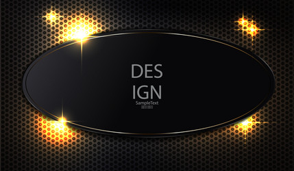 geometric dark mesh background with an oval frame vector image