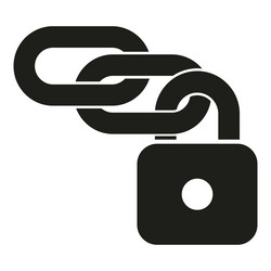 padlock blockchain icon simple block chain vector