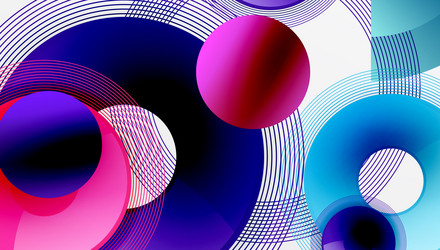 sleek with overlapping circles in vibrant vector image