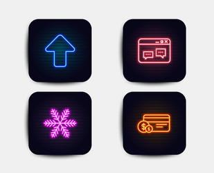 browser window upload and snowflake icons vector image