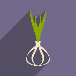 flat with shadow icon and mobile application vector image