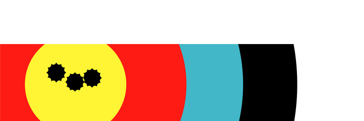 Marksman target grouping web banner background vector