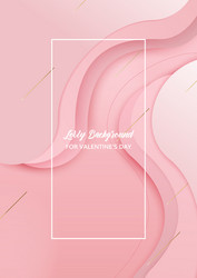 Pink waved overlap background with copy space vector