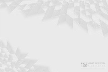 abstract gray and white triangles pattern design vector image