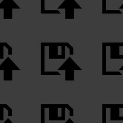 Floppy disk upload web icon flat design seamless vector