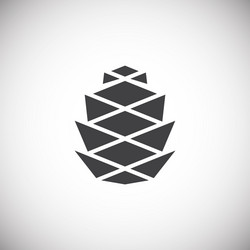 pine cone icon on background for graphic and web vector image