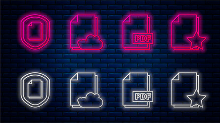 set line cloud storage text document pdf file vector image
