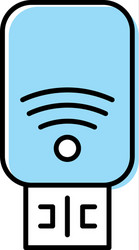 usb memory technology to save data information vector image