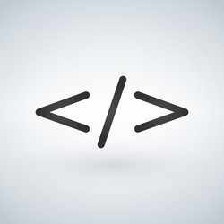 coding icon or symbol software web ui vector image