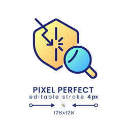 penetration test gradient fill desktop icon vector image