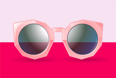 pink plastic sunglasses vector