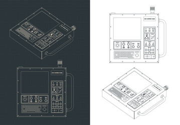 remote control for automated plant lines vector