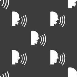 Talking flat modern web icon seamless pattern vector