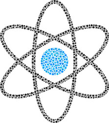 Atom mosaic of small circles vector