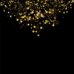 bokeh effect isolated on black background dark vector image