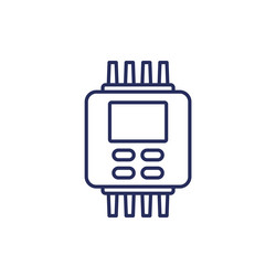 plc line icon programmable logic controller vector image