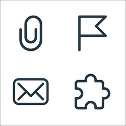 user interface line icons linear set quality vector image
