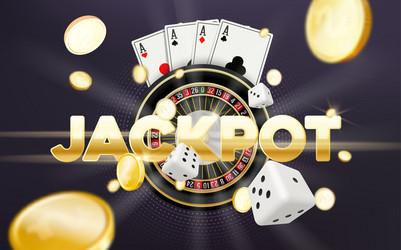 web banner for online casino slot machine vector