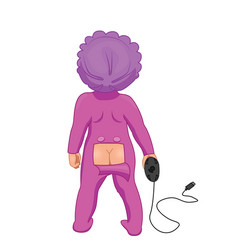 Baby and computer mouse vector