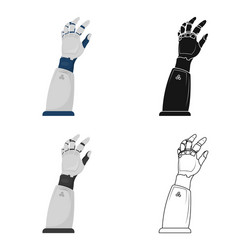 Isolated object of robot and factory icon set vector
