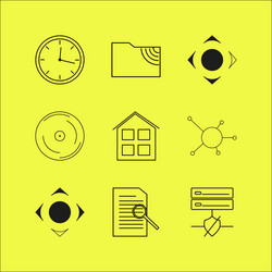 Web linear icon set simple outline icons vector