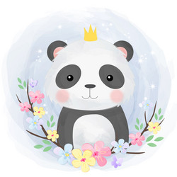 Cute panda vector