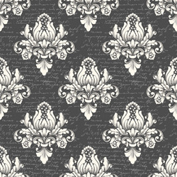 damask seamless pattern background with ancient vector image