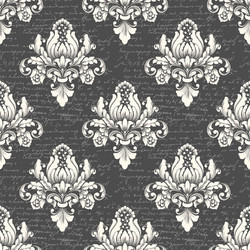 Damask seamless pattern background with ancient vector