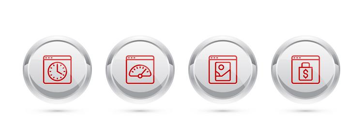 set line browser window digital speed meter vector image