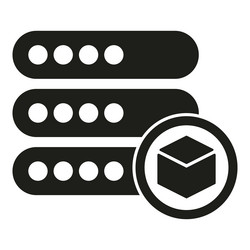 Blockchain server icon simple digital vector