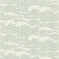 Sea and ocean waves seamless pattern wavy lines Vector Image