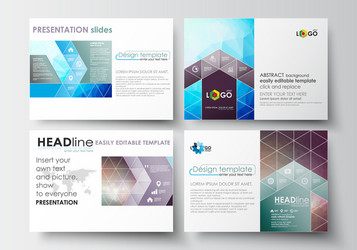 Set of business templates for presentation slides vector