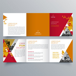 Tri-Fold Brochure Template Vector Image