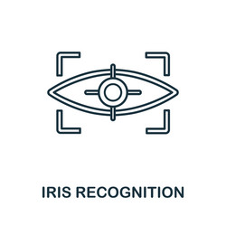 iris recognition icon simple element from vector image