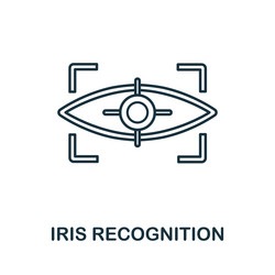 Iris recognition icon simple element from vector