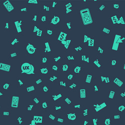 set front end development ui or ux design vector image